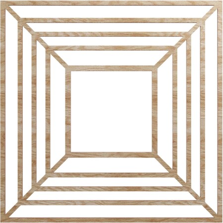 Ekena Millwork Raven Wood Fretwork Pierced Ceiling Medallion, Red Oak, 20"OD x 7 3/8"ID x 3/8"T CMWP20X20X0375RARO